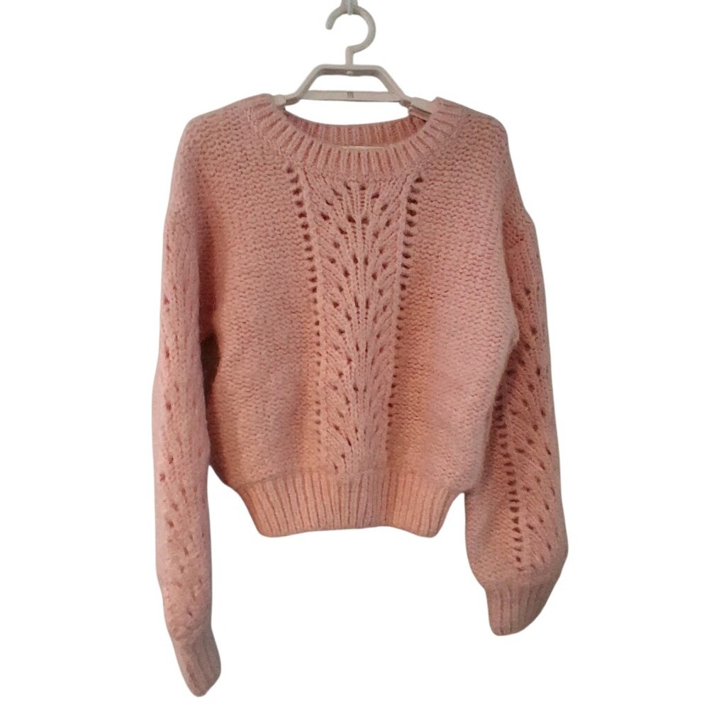 Paris Atelier & Other Stories sweater womens XS pink mohair wool blend pullover